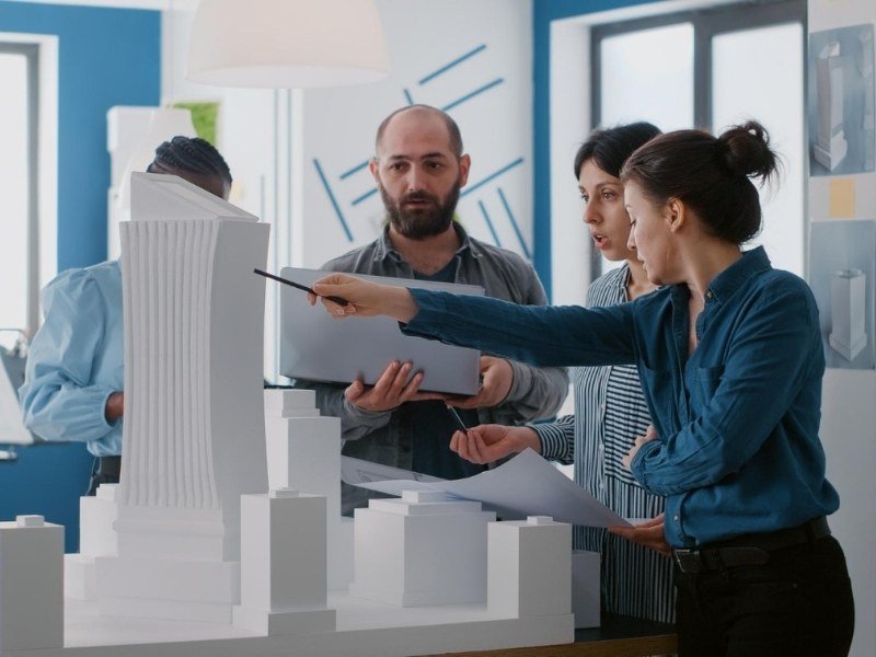 Concept-style architectural rendering for architecture firms