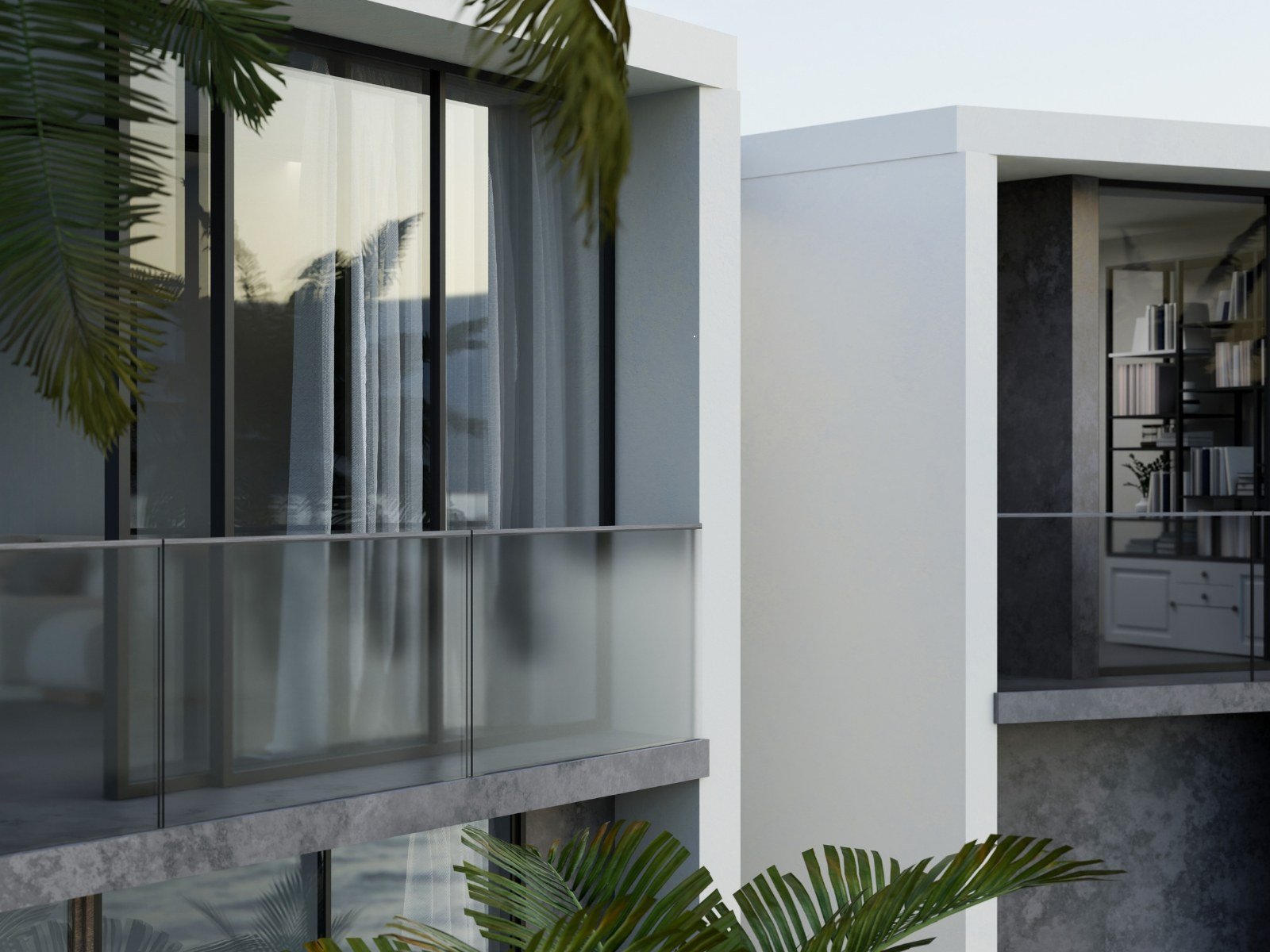 3D exterior rendering of a residence