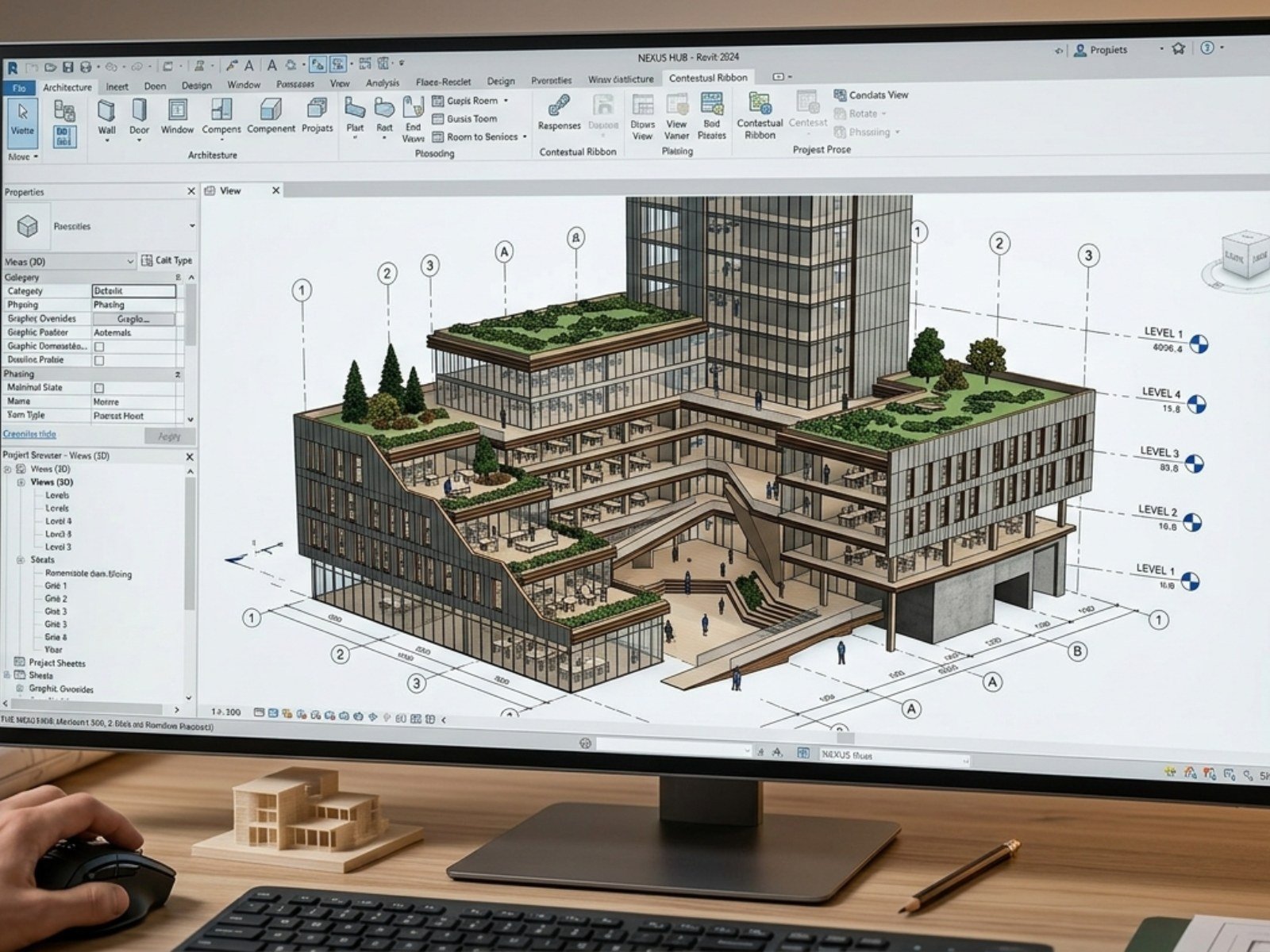 Concept massing and schematic design study