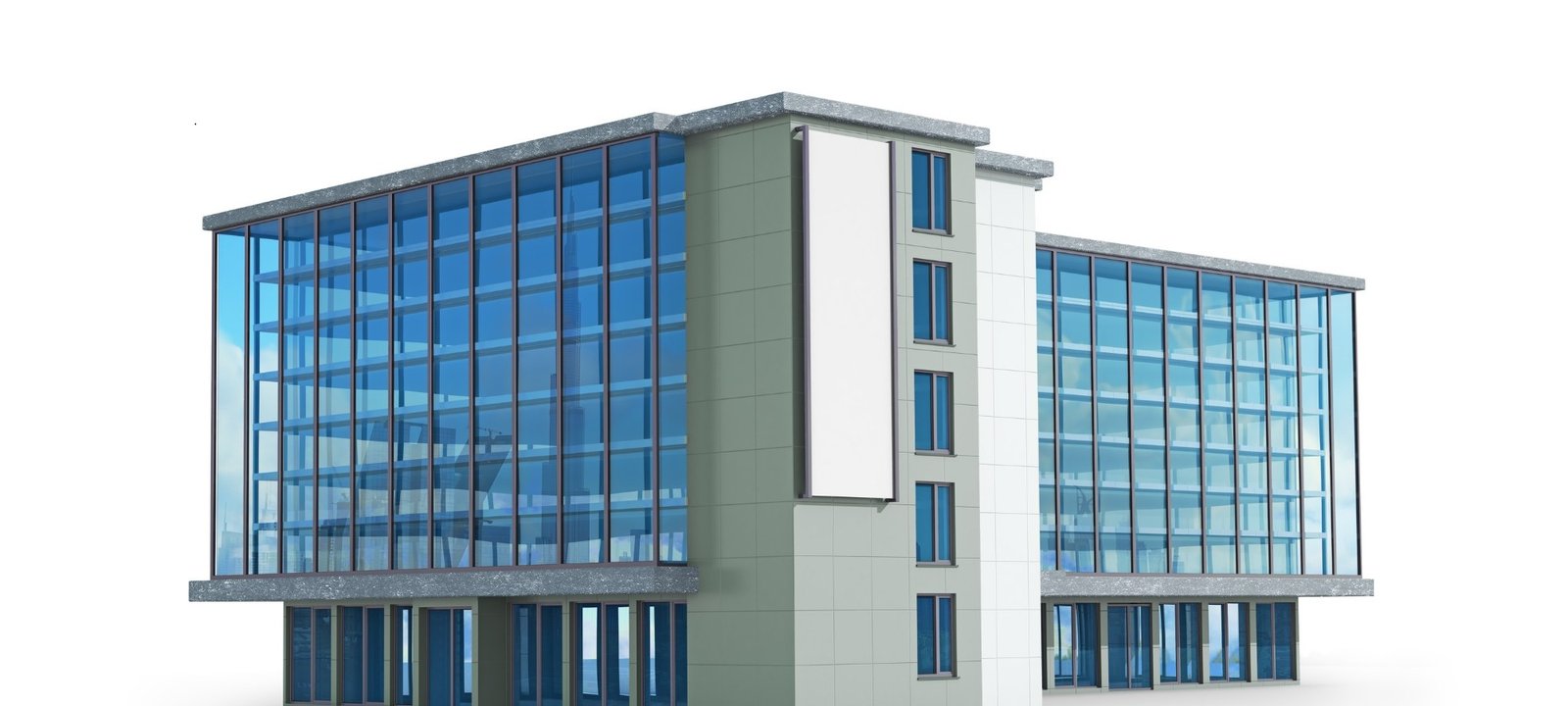 3D concept massing study of a building form