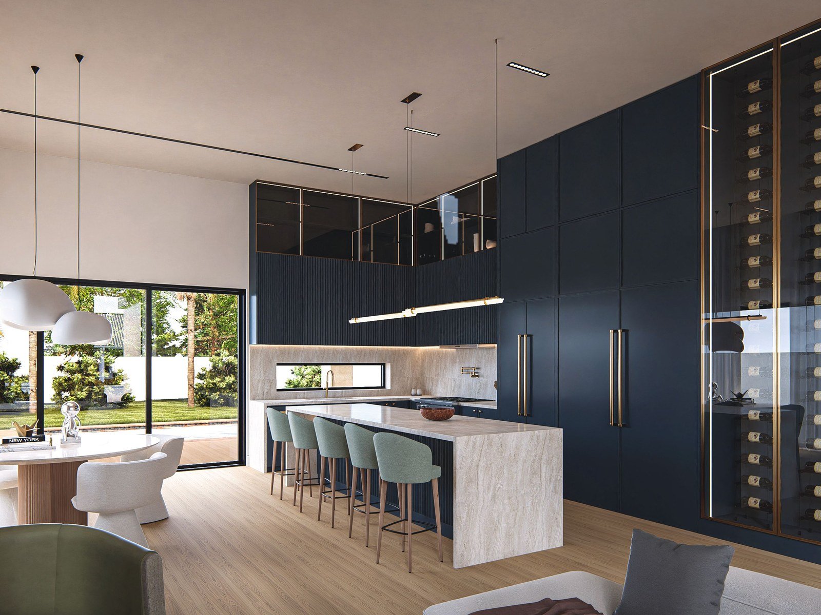 Rendering of a luxury kitchen